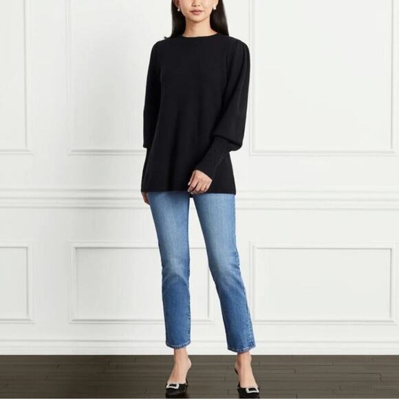 Hill House NWT Black 100% Merino Wool Silvia Pullover Sweater L SOLD OUT - Picture 12 of 13